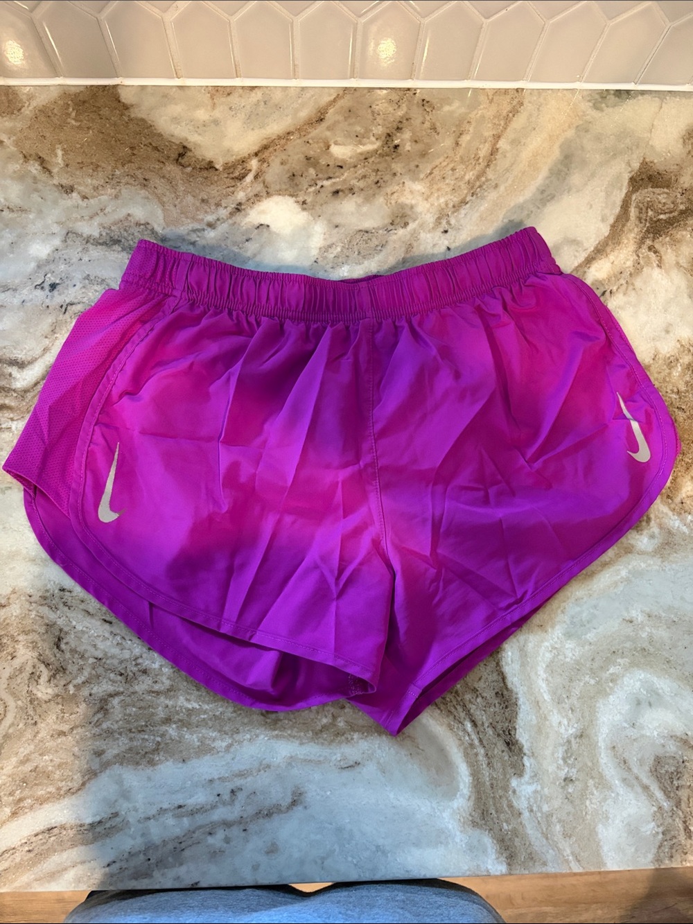 Nike girls Bright Magenta Athletic Running Shorts